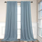 Blue Linen Curtains 84 Inch Length by Pitalk