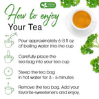 FreshDrinkUS, Premium 135 Parsley Leaf Tea Bags, 100% Natural & Pure from Parsley Leaves. Loose Leaf Parsley Herbal Tea. Made with Natural Material Tea Bags. No Sugar, No Caffeine, No Gluten, Vegan.