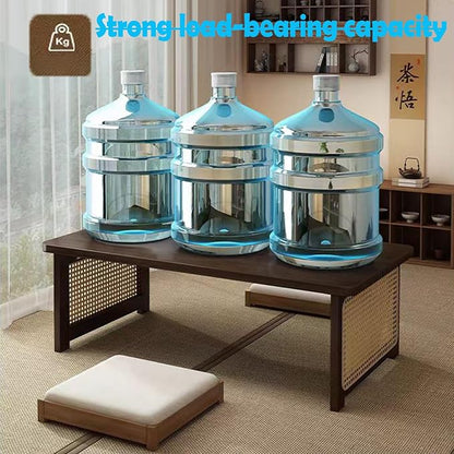 Japanese Floor Table Bamboo Folding Coffee Table Portable Solid Wood Japanese - Image 3