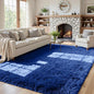 5x8 Fluffy Shag Area Rugs for Living Room Bedroom: Soft Plush Carpet Blue | by CarpetAddColortoYourLife