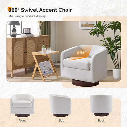VINGLI 360°Swivel Accent Chairs Set of 2 - Image 5