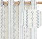 BGment Short Navy Blue Vintage Floral French Country Curtains 54 Inch Length by BGment