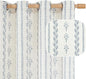 BGment Navy Blue Vintage Floral French Country Curtains 84 Inch Length by BGment