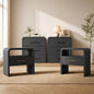 Fatmok 4-Piece Modern Bedroom Furniture Set, 2 Nightstands by Fatmok