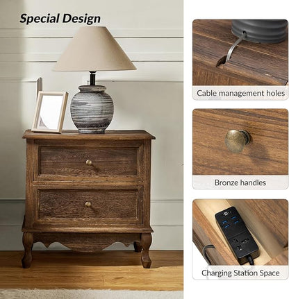 HULALA HOME Solid Wood End Table - Image 3