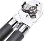 Amazon Basics Multi-function Manual Can Opener and Bottle Opener, 22 cm, Black Soft Grip Dual Handle