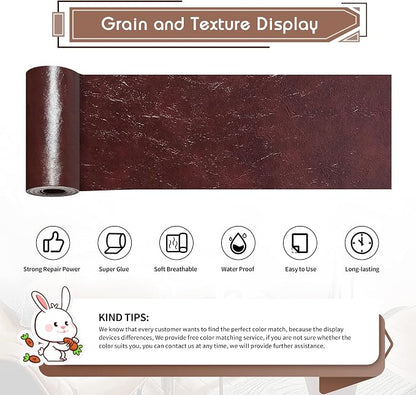 KING MOUNTAIN Leather Repair Patch, 4 x 63 Inches self Adhesive Leather Repair - Image 2