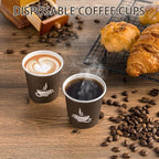 LITOPAK 500 Pack 4 oz Paper Cups, Brown Disposable Hot Coffee Cups for Party, Picnic, Travel, and Events