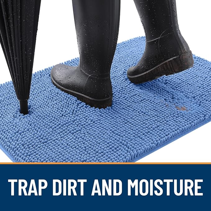 OLANLY Dog Door Mat for Muddy Paws 44x24, Super Absorbent Chenille Mud Mat | - Image 2