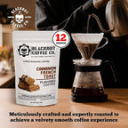 Blackout Coffee Cinnamon French Toast Flavored Ground Coffee – Medium Roast, Smooth Taste, Guilt Free Indulgence – Freshly Roasted 12oz Bag, American Made