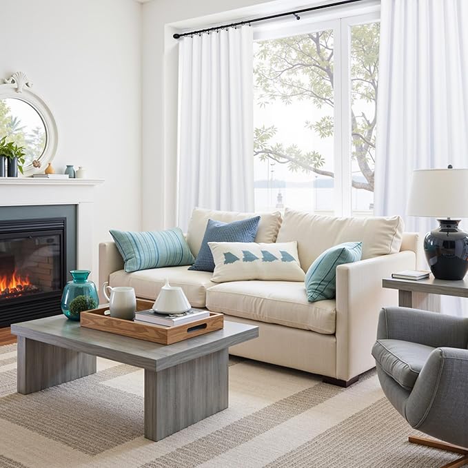 Blackout Curtains 108 Inch Long 2 Panels Burg Sound Curtains Noise Reducing - Image 2