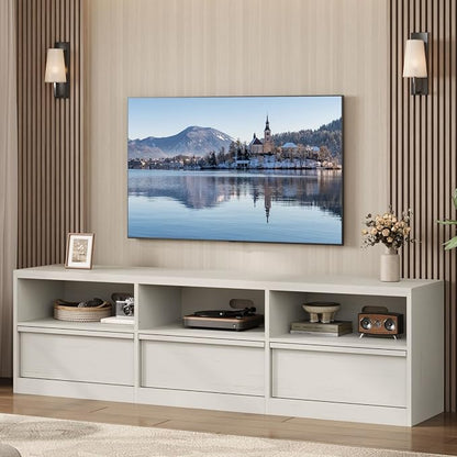 GarveeHome 70in TV Stand for TVs up to 85", Mid Century Modern Entertainment by GarveeHome