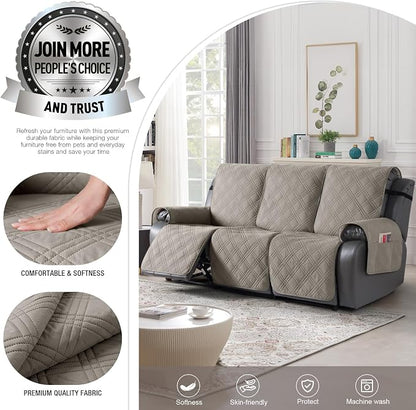 TAOCOCO 100% Waterproof Recliner Sofa Covers 3 Seater Split Couch Covers - Image 4