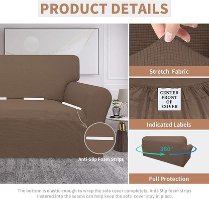 Easy-Going 100% Waterproof Chair Couch Cover, Stretch Jacquard Sofa Cover | - Image 4