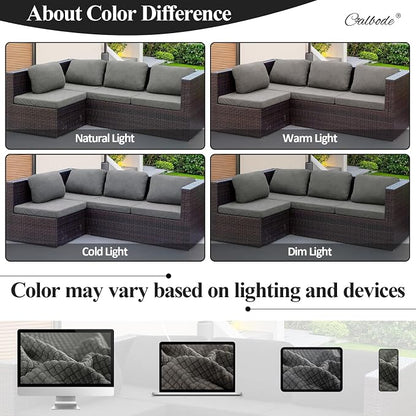 CALBODE 12Pcs Outdoor Stretch Cushion Covers, Waterproof Outdoor Chair Cushion - Image 5