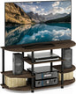 Furinno JAYA Simple Design Corner TV Stand, Columbia Walnut/Black by Furinno-FitsYourSpaceFitsYourBudget