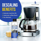 Bastion Coffee Machine Descaler & Cleaner - 4 Uses. (2 Bottles) Universal Descaling Solution Compatible with Keurig, Nespresso, Delonghi and All Single Use Coffee and Espresso Machines