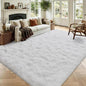 Noahas 4'x5'3'' White Fluffy Soft Area Rug Non-Slip by ModernHomeDecor