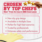 KITCHEN PERFECTION Silicone Smoker Oven Gloves For Women -Extreme Heat Resistant BBQ Gloves -Handle Hot Food Right on Your Smoker Grill Fryer|Waterproof Oven Mitts Grill Gloves |Superior Set+3 Bonuses