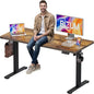BIZUM Electric Standing Desk, Rustic Brown Sit to Stand Desk Memory Gaming by Unknown
