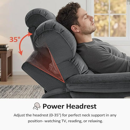 MCombo 73.8'' Wall Hugger Power Loveseat Recliner, Reclining Loveseat - Image 6