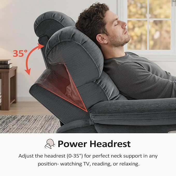 MCombo 73.8'' Wall Hugger Power Loveseat Recliner, Reclining Loveseat - Image 3