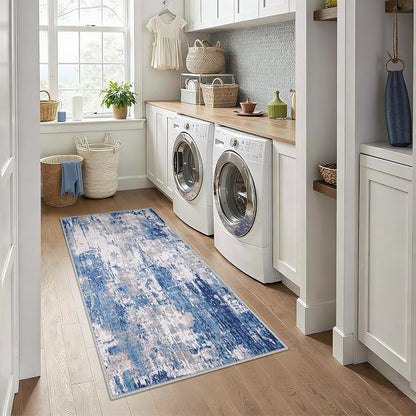RELEANY Washable Runner 3'x6' Abstract Area Rug - Image 3