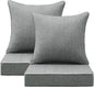Outdoor Deep Seat & Back Cushion Set, 24 x 24 Inch Water Repellent and Fade by Supflourishia