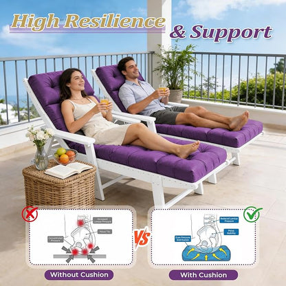 Chaise Lounge Cushion Outdoor, Waterproof Thick Patio Lounge Chair Cushion - Image 6