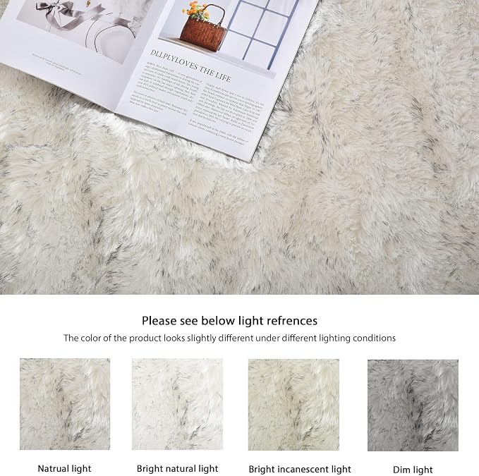 ORINOVA Gray and White Area Rug 6x9 Rugs - Image 7