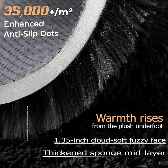 5x8 Area Rug for Living Room: Fluffy Shag Soft Washable Rugs Fuzzy Plush Indoor - Image 4