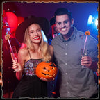 Remerry 18 Pcs Halloween Swizzle Sticks 6.7 Inches Halloween Reusable Stir Sticks Acrylic Drink Stirrers Pumpkin Cocktail Coffee Stirrers Bulk for Coffee Bar Cocktail Milk Party Decor(Pumpkin)