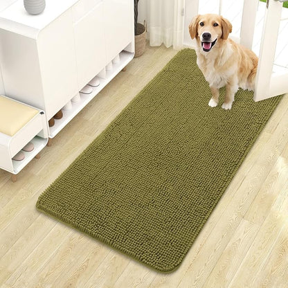 OLANLY Dog Door Mat for Muddy Paws 44x24, Super Absorbent Chenille Mud Mat | by OLANLY