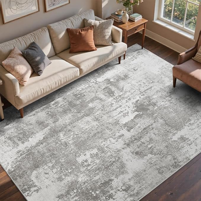 5x7 Ft Area Rugs for Living Room, Soft Non-Slip Washable Rugs Modern Abstract by Cuzwlovita