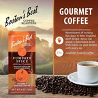 Boston’s Best Coffee - Fall-Inspired Pumpkin Spice Medium Roast Gourmet Delicious Flavored Coffee, Premium Ground - 11 oz. / 311 g Bag