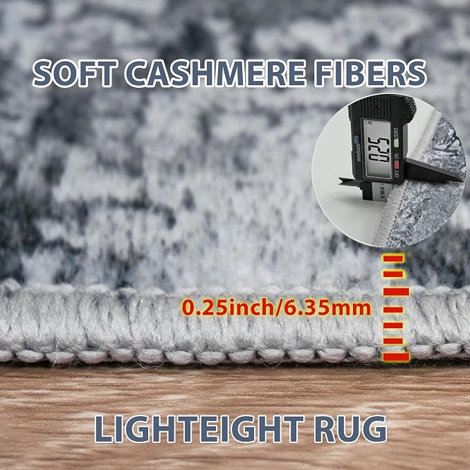 Aelenmu 9x12 Area Rugs for Living Room Washable Bedroom Dining Room Black | - Image 6