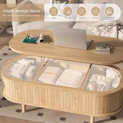 Easyego Oval Lift Top Coffee Table - Image 4