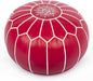 Marrakesh Gallery Genuine Leather Round Pouf Unstuffed by MarrakeshGallery