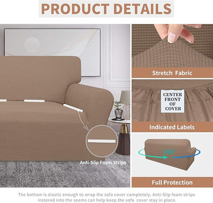 Easy-Going 100% Waterproof Couch Cover, 3 Cushion Oversized Sofa Cover | - Image 4