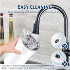 Huogary Milk Forther Simple Milk Frother and Steamer 2-in-1 Milk Steamer with Hot Milk Foam and Hot Milk for Latte, Macchiato, Cappuccinos (white)