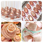 Rose Gold Edible Glitter Spray - 15g Edible Rose Gold Glitter for Cakes Food Grade Metallic Shimmer Powder Cake Spray for Cookie Decorating Chocolate Strawberry