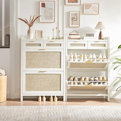 HOKYHOKY Rattan Shoe Storage Cabinet - Image 6