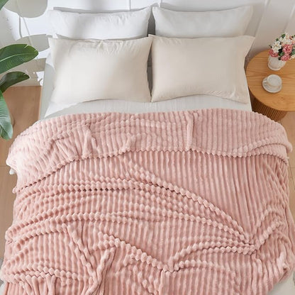 NEWCOSPLAY Fleece Ribbed Cozy Twin Blanket - Image 9