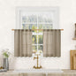 Taupe Linen Curtains 24 Inch Length by LAMIT