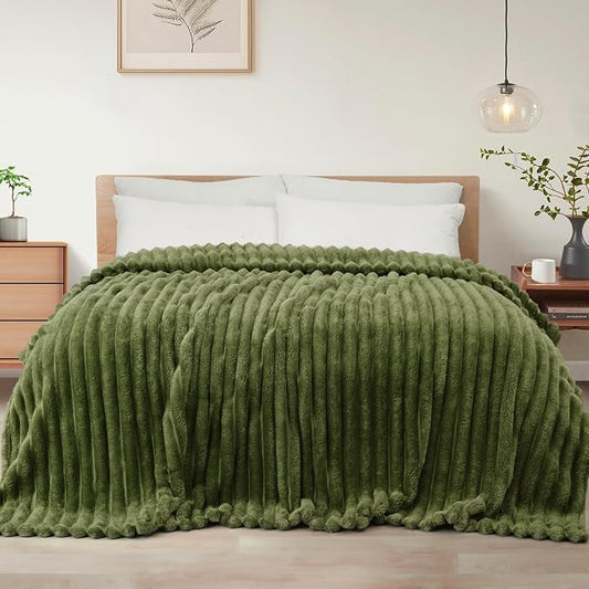 Exclusivo Mezcla Striped King Size Fleece Blanket by ExclusivoMezcla
