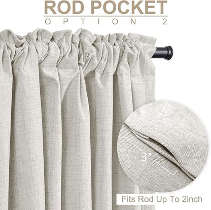 Linen Textured Total Blackout Curtains - Image 4