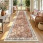 Yamaziot 2x10 Washable Hallway Runner Rug Non Slip Floral Carpet, Brick-red | by Yamaziot