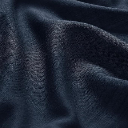 Navy Blue Linen Sheer Curtains 108 Inches Long Back Tab Rod Pocket 2 Panels - Image 5