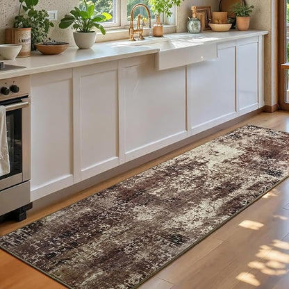 Runner Rug for Kitchen Coffee Hallways Runner Rug Non Slip 2'6''x8' Washable - Image 2