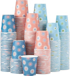 [600 Pack 5 oz Paper Cups, Disposable Bathroom Cups, Small Mouthwash Cups, Hot/Cold Beverage Drinking Mini Cup for Party, Picnic, BBQ, Travel (Daisy)